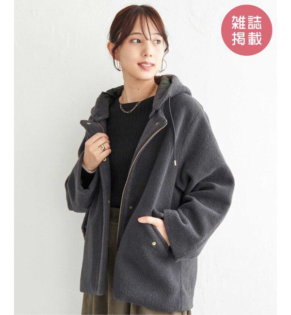 ikka「ブークレー2WAYフードコート」|その他|チャコール