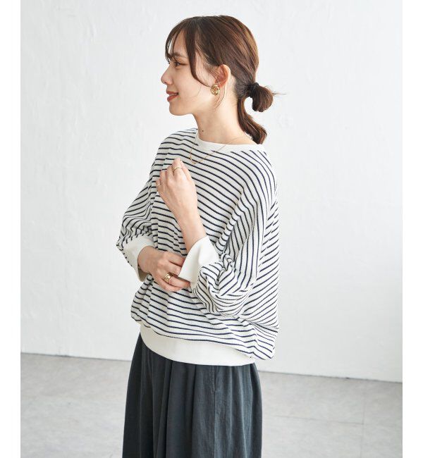 ikka「【雑誌InRed5月号掲載】タックフライスドルマンプルオーバー」|Tシャツ・カットソー|