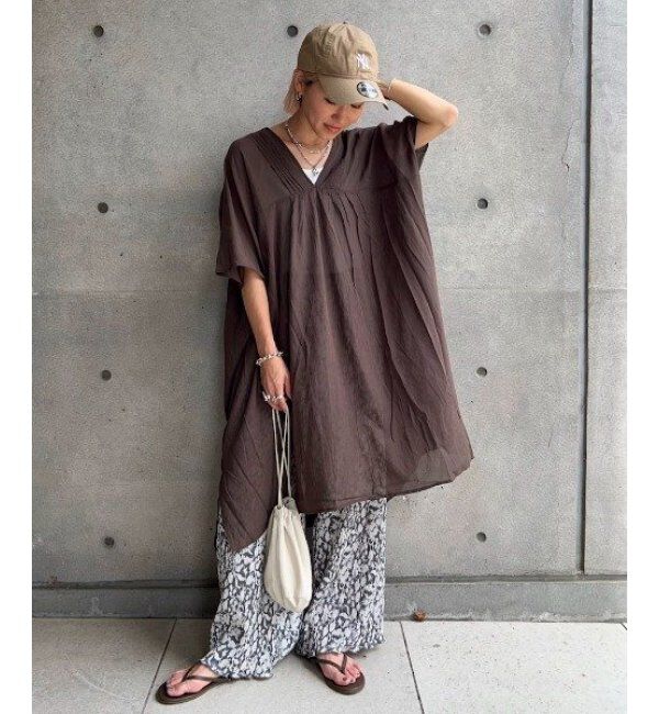 Lbc with Life「ボタニカルプリントプリーツパンツ」|その他|