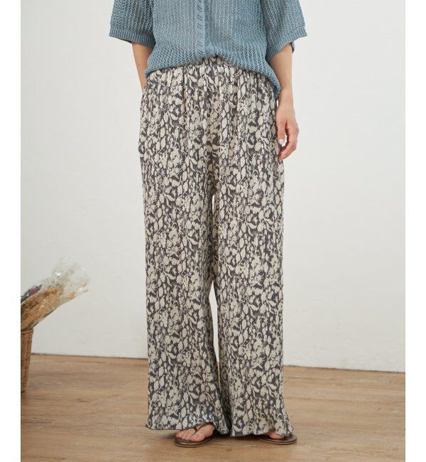 Lbc with Life「ボタニカルプリントプリーツパンツ」|その他|