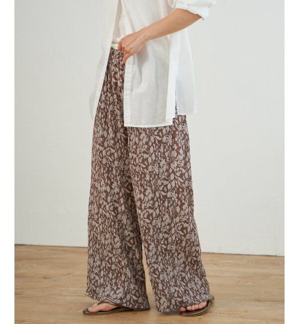 Lbc with Life「ボタニカルプリントプリーツパンツ」|その他|