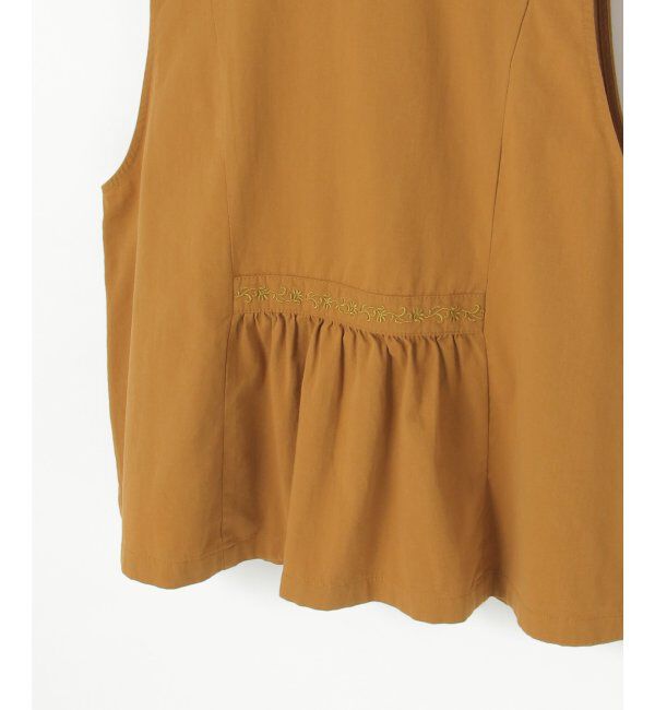 Lbc with Life「エクリュ パッカリング深Vベスト」|ダウンベスト・ベスト|