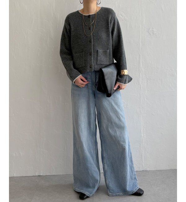 Lbc with Life「配色ポケットショートカーディガン」|カーディガン|