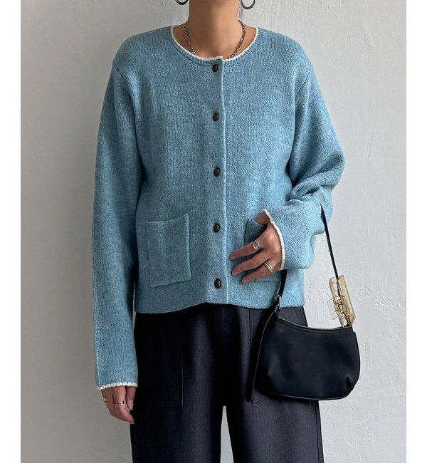 Lbc with Life「配色ポケットショートカーディガン」|カーディガン|