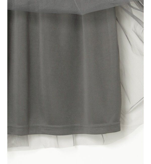 VENCE share style「サイドラインチュールスカート」|スカート|