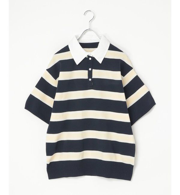 VENCE share style「シャツ襟 半袖ポロニット」|シャツ・ブラウス|