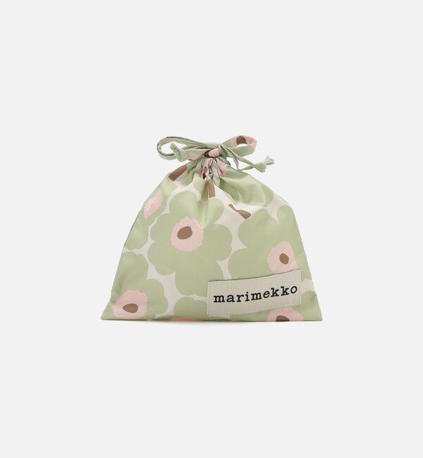 Marimekko「【日本限定】Mini Unikko All Purpose Bag」|ポーチ|ﾗｲﾄｸﾞﾘｰﾝ&times;ﾗｲﾄﾋﾟﾝｸ