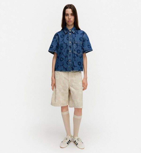 Marimekko「Maridenim Kuvata Unikko シャツ」|シャツ・ブラウス|