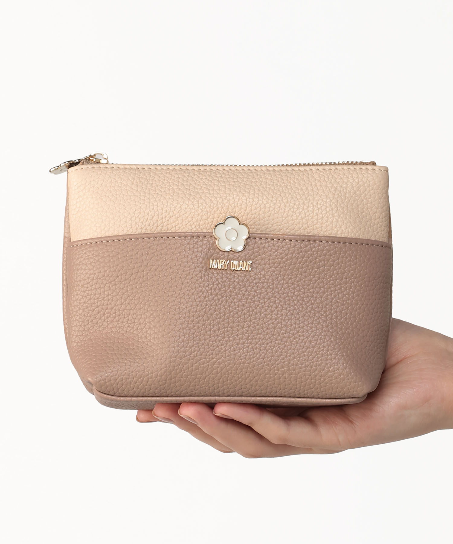 MARY QUANT「バイカラーエポデイジー 舟型ポーチミニ」|ポーチ|