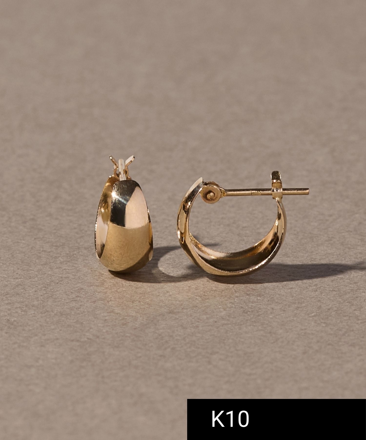 JUPITER「【K10】プランプフープピアス/ユニセックス/ゴールド」|ピアス|ゴールド