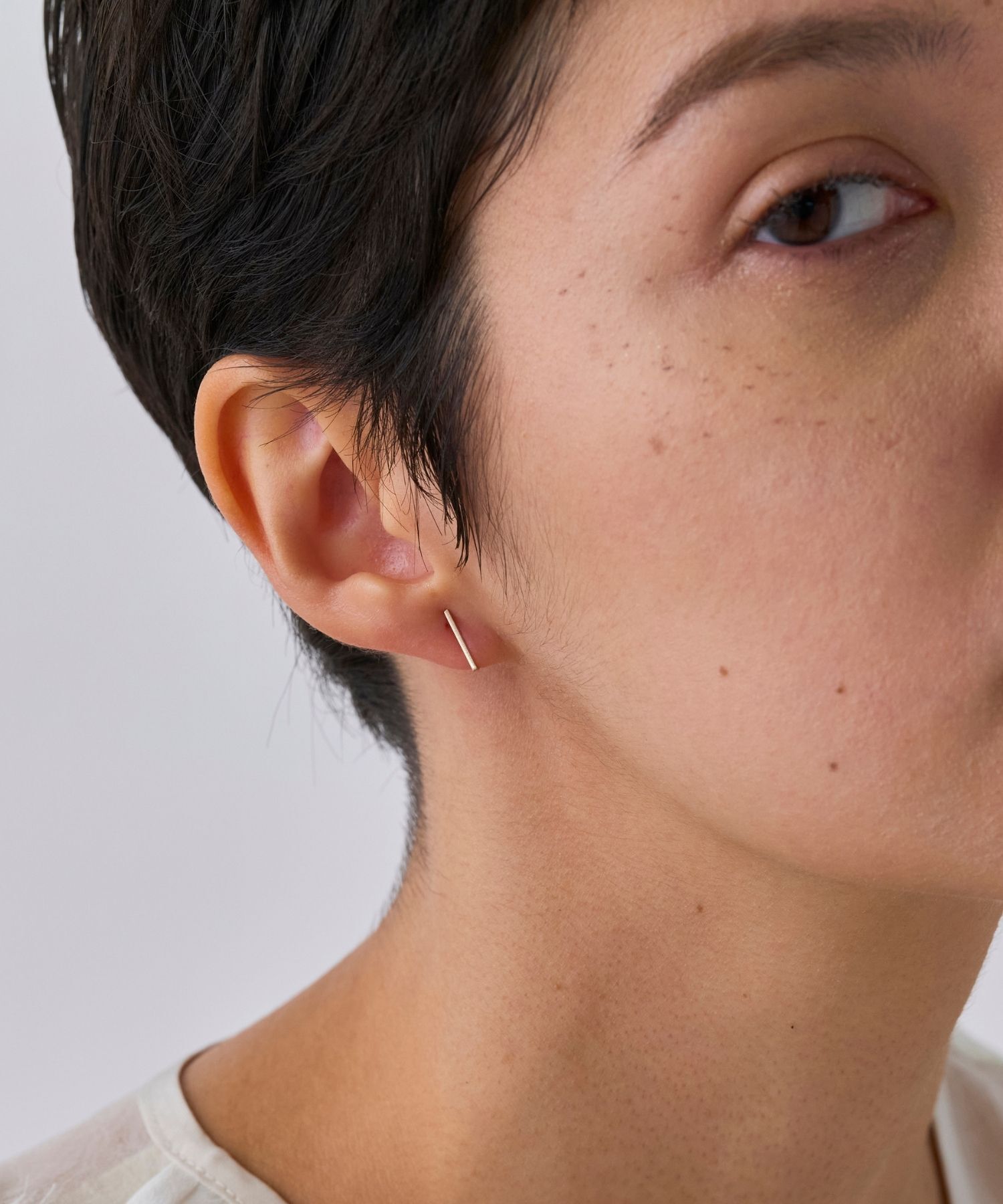 JUPITER「【シリーズ累計販売 1000点突破！】【K10PG】2way淡水パール&times;バーイヤリング/リバーシブル」|イヤリング|