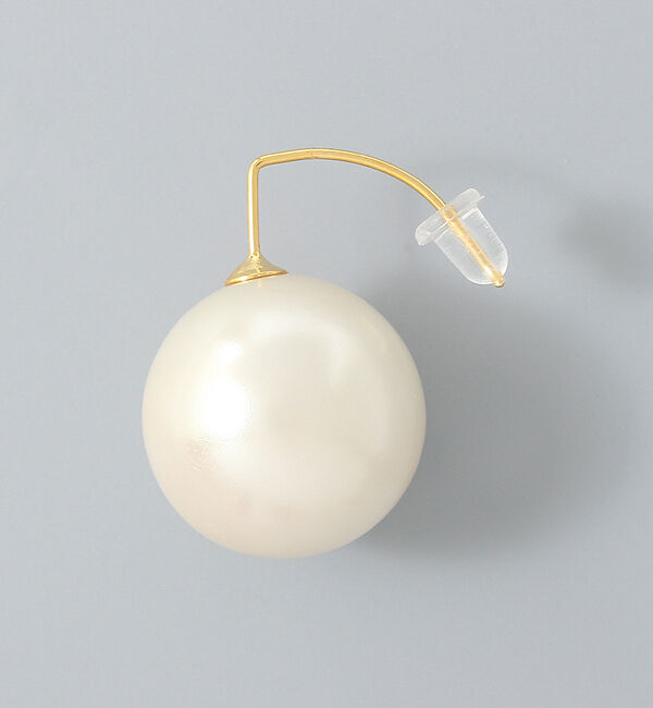 Phoebe「【シリーズ累計販売5000点突破！】ビッグパールフックピアス ホワイト」|ピアス|