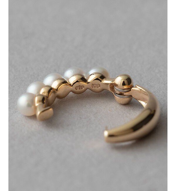 ete「K10YG パール ハグカフ　リバーシブル」|イヤーカフ|