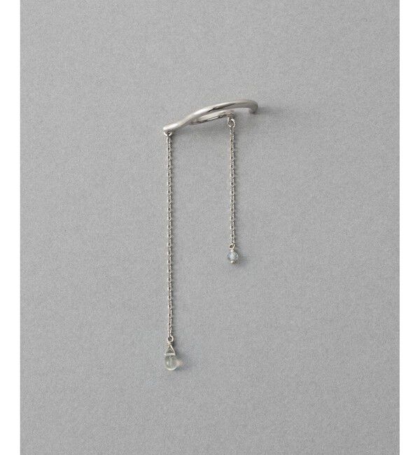 ete「[アシンメトリー] ナチュラルストーン イヤーカフ」|イヤーカフ|プラチナム