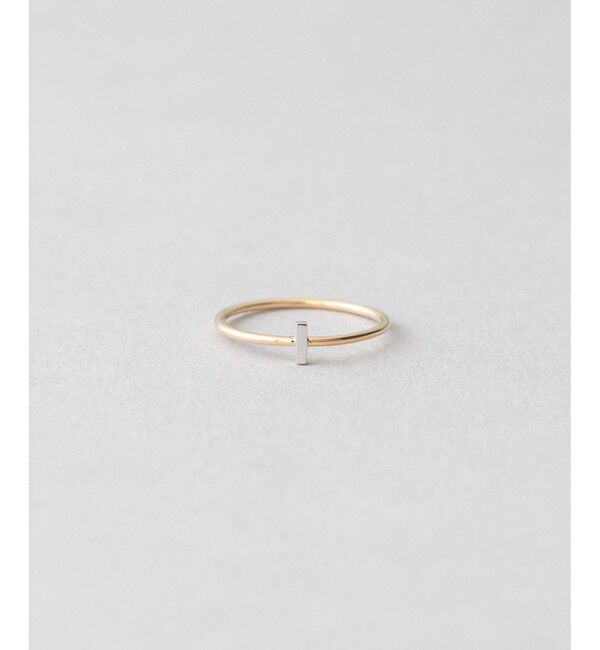 Jouete「K10 ピンキーリング バー コンビカラー」|リング|ゴールド系その他