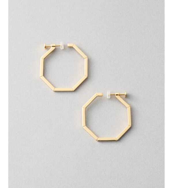 Jouete「[プッシュイヤリング] オクタゴン」|イヤリング|イエローゴールド