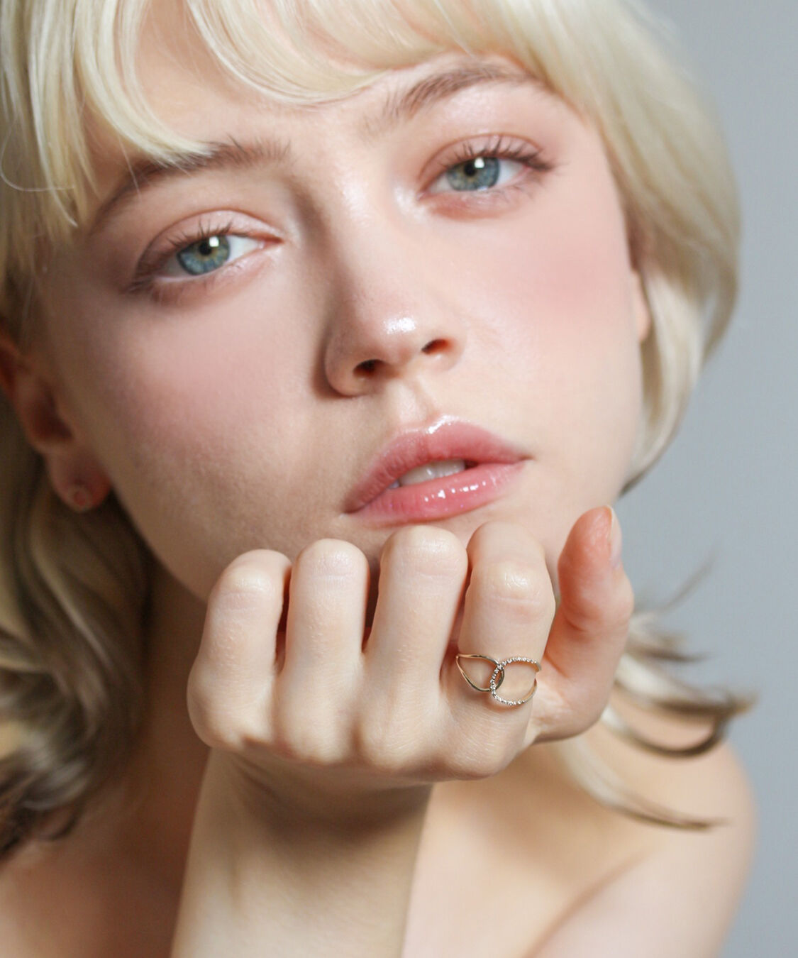  「ダイヤモンド ハグ リング | K10YG 〈世界最小〉」|リング|