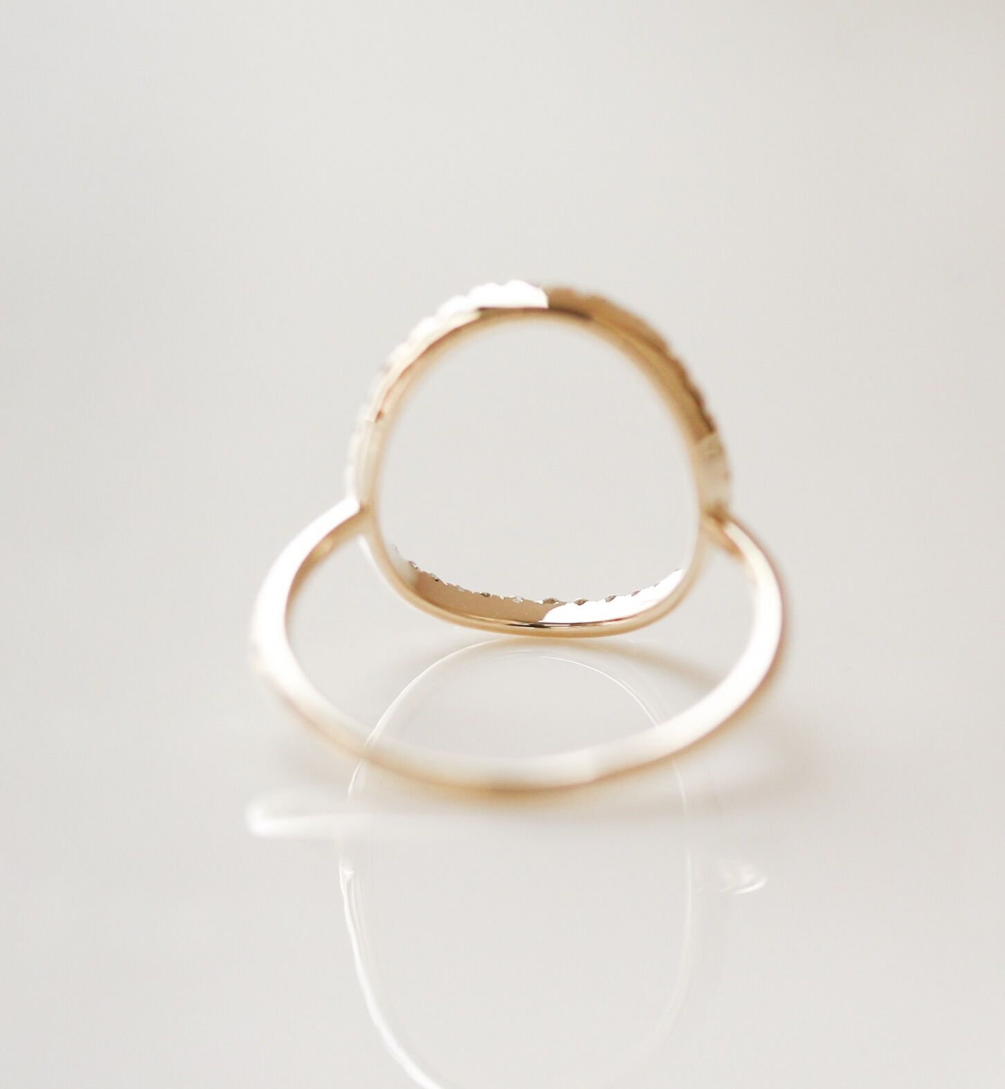  「ダイヤモンド オーバル リング  | K10YG 〈世界最小〉」|リング|