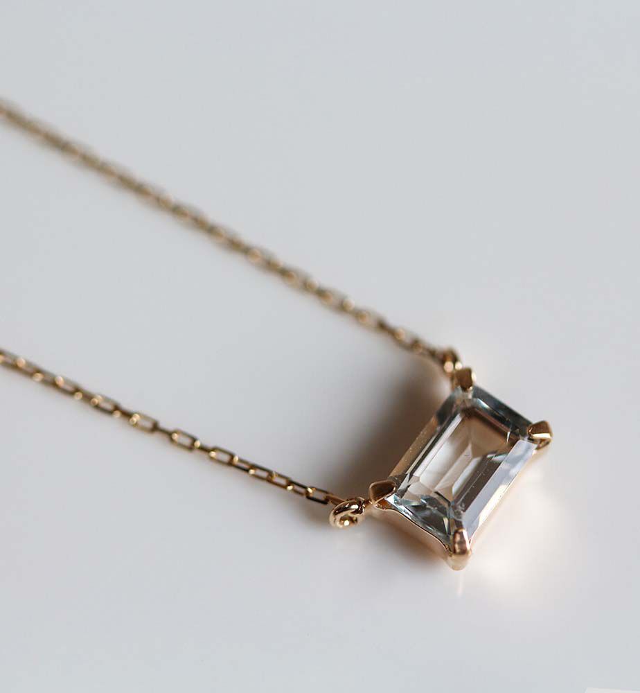  「カラーストーン ネックレス | K10YG」|ネックレス|