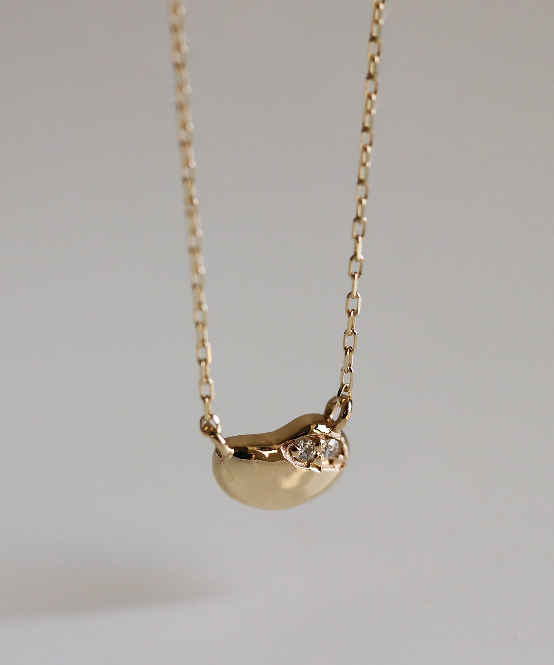  「ダイヤモンド ビーンズ ネックレス | K10YG」|ネックレス|