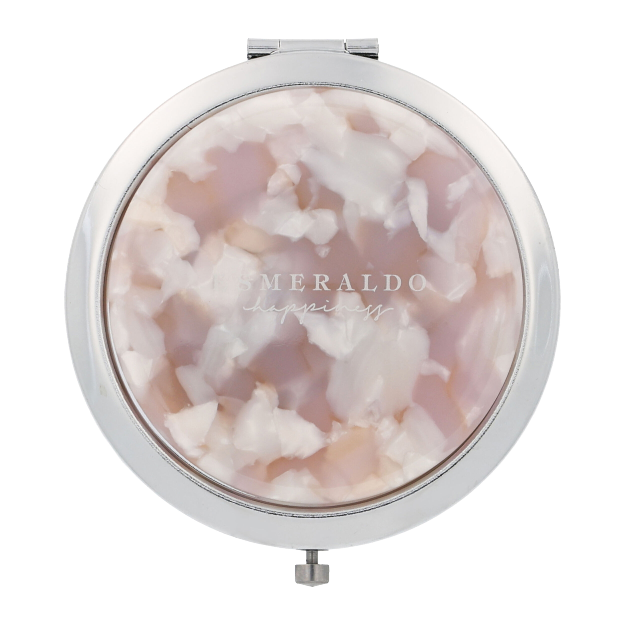  「ESMERALDO happiness エスメラルド・ハピネス コンパクトミラー」|ミラー|ﾋﾟﾝｸﾎﾜｲﾄ