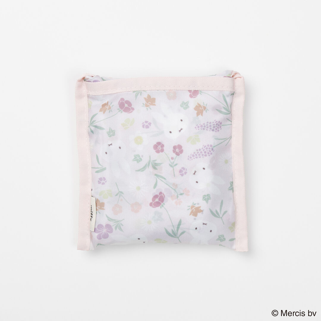  「MIFFY Floral pattern ショッピングバッグS」|エコバッグ|
