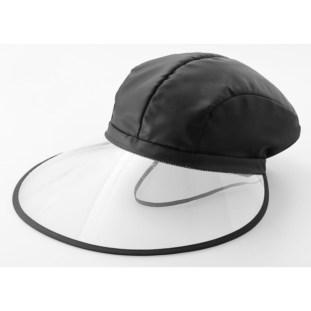 BACKYARD FAMILY「レインバイザー 自転車 通販 レインハット レインキャップ フェイスガード つば広 視野が広い」|ハット|ブラック1