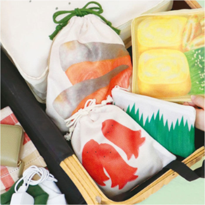 BACKYARD FAMILY「旅するお弁当 巾着袋 通販 旅行 袋 トラベルポーチ セット 収納袋 小物入れ 収納 ポーチ」|ポーチ|