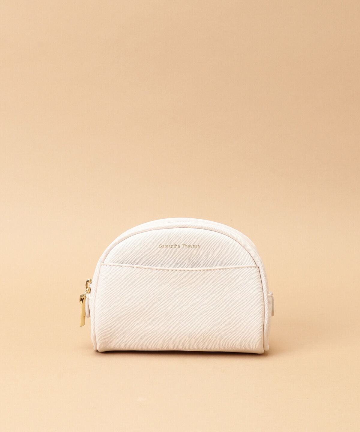 Samantha Thavasa「アーチフォルム シンプルポーチ」|ポーチ|オフホワイト