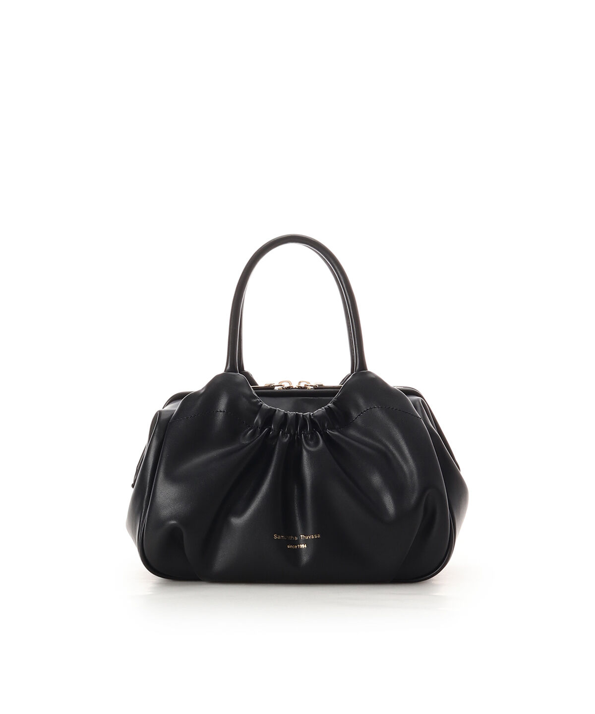 Samantha Thavasa「ギャザーデザインハンドバッグ」|ハンドバッグ|ブラック