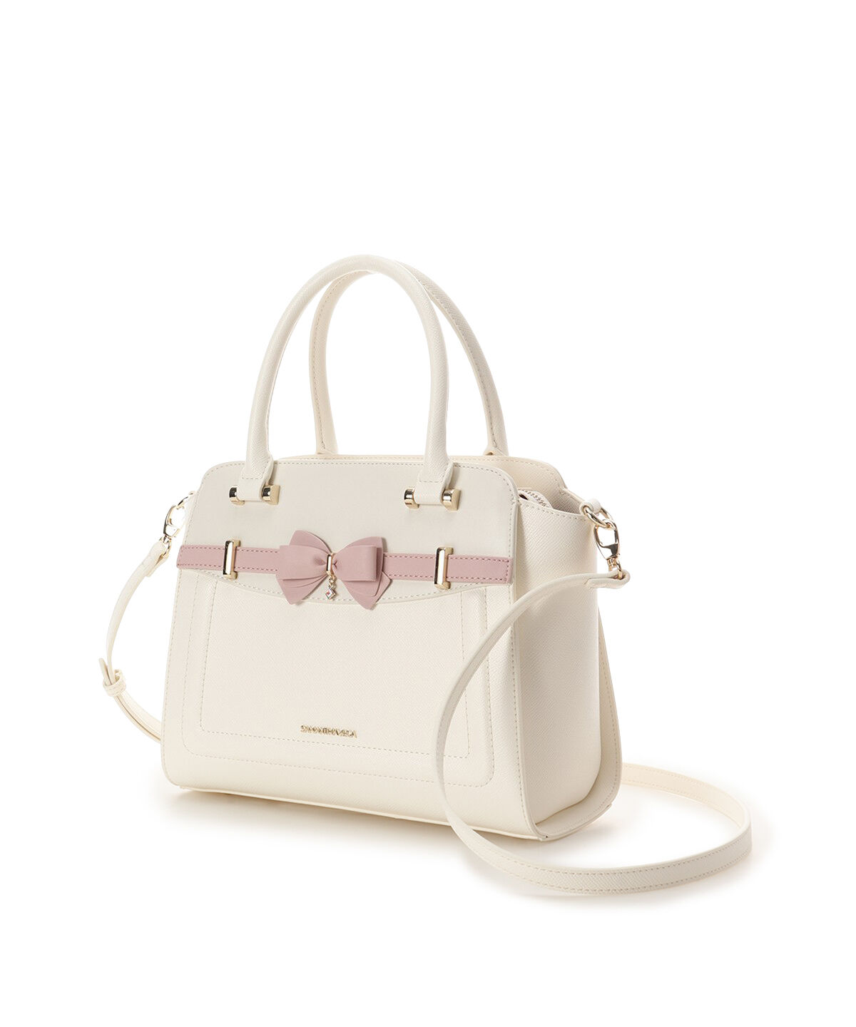 Samantha Vega「バイカラーアクセントリボンハンドバッグ」|ハンドバッグ|