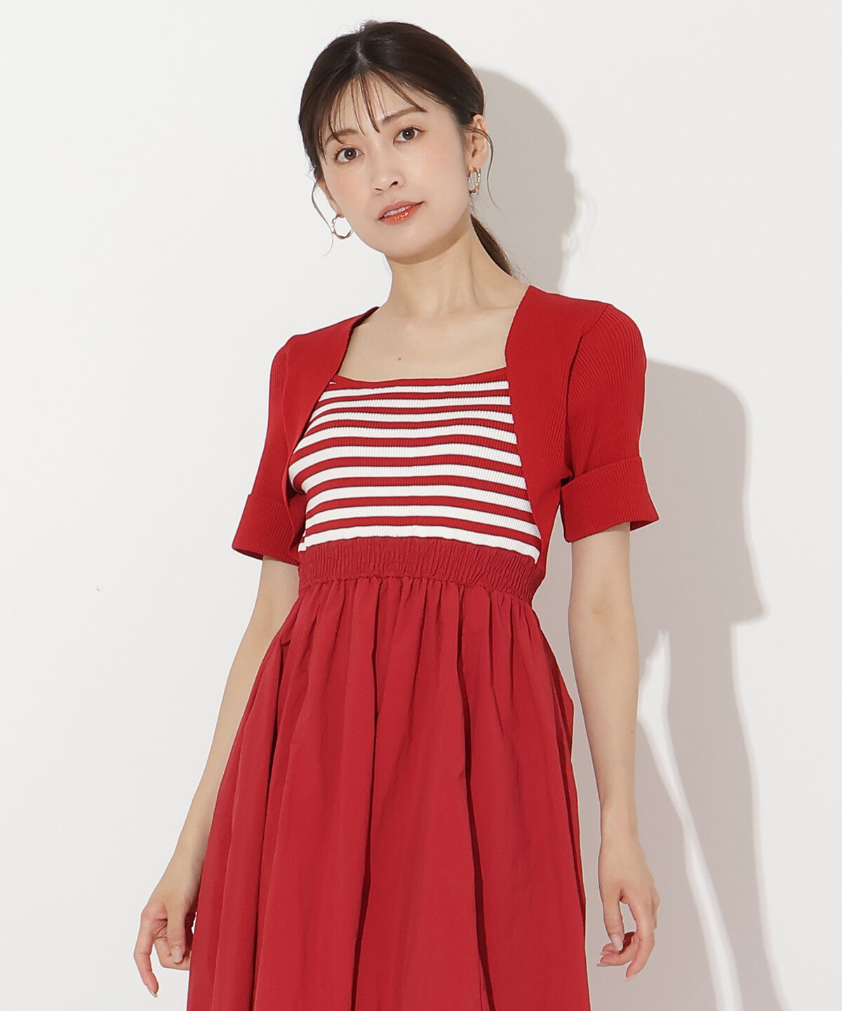 アンドクチュール「ボレロレイヤードドッキングワンピース」|ワンピース|