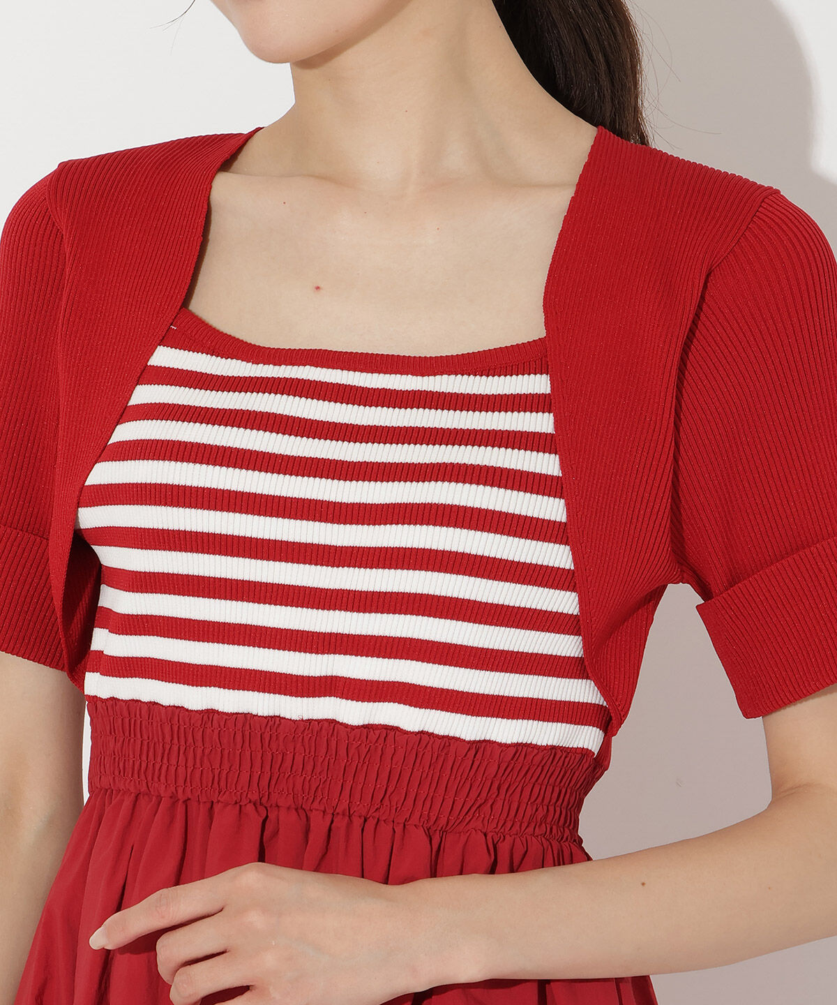 アンドクチュール「ボレロレイヤードドッキングワンピース」|ワンピース|