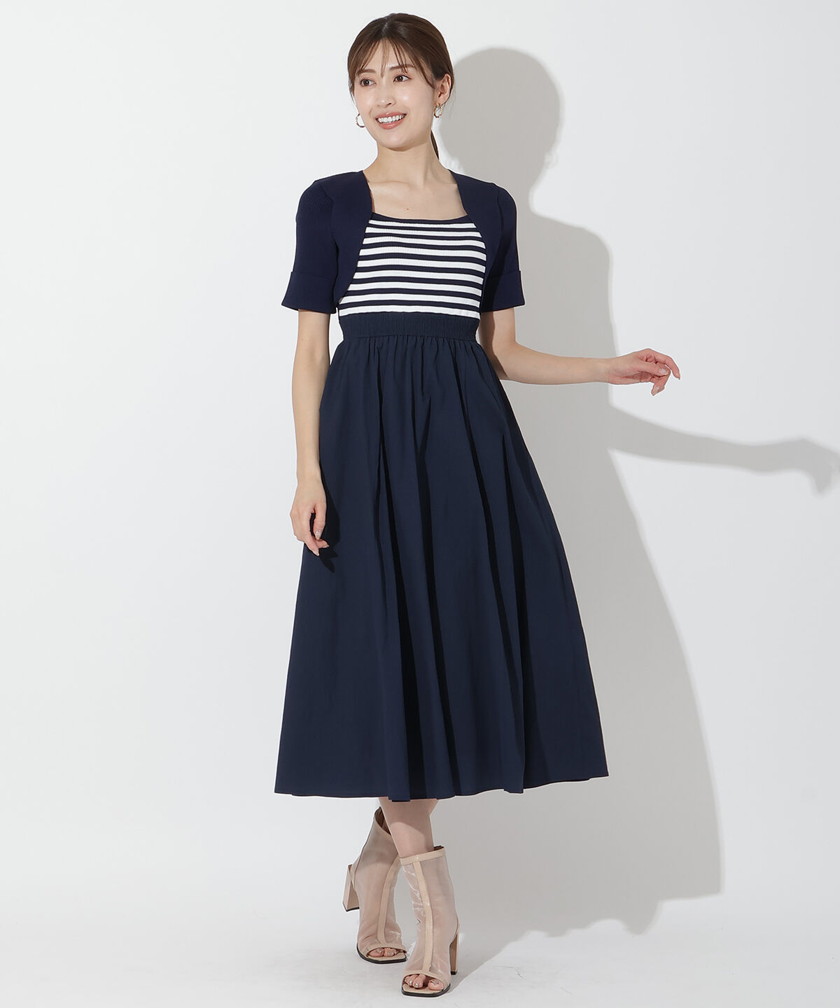 アンドクチュール「ボレロレイヤードドッキングワンピース」|ワンピース|