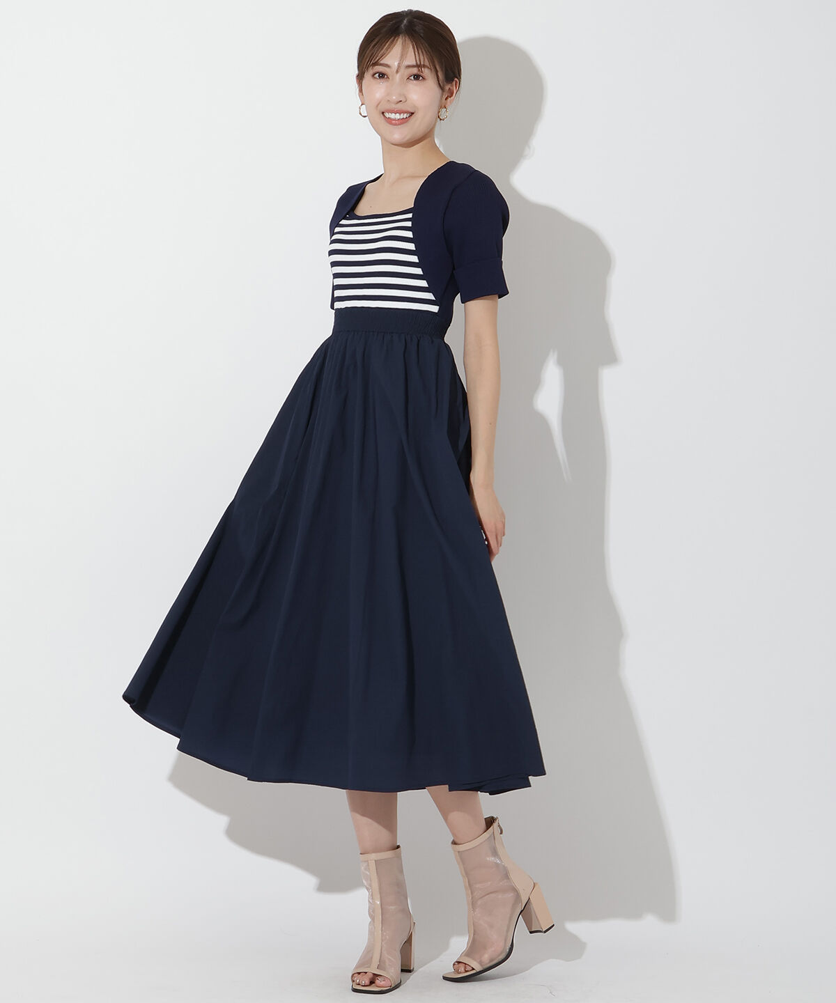 アンドクチュール「ボレロレイヤードドッキングワンピース」|ワンピース|