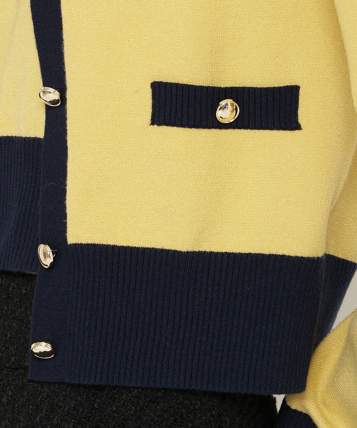 アンドクチュール「配色ニットアンサンブル」|カーディガン|