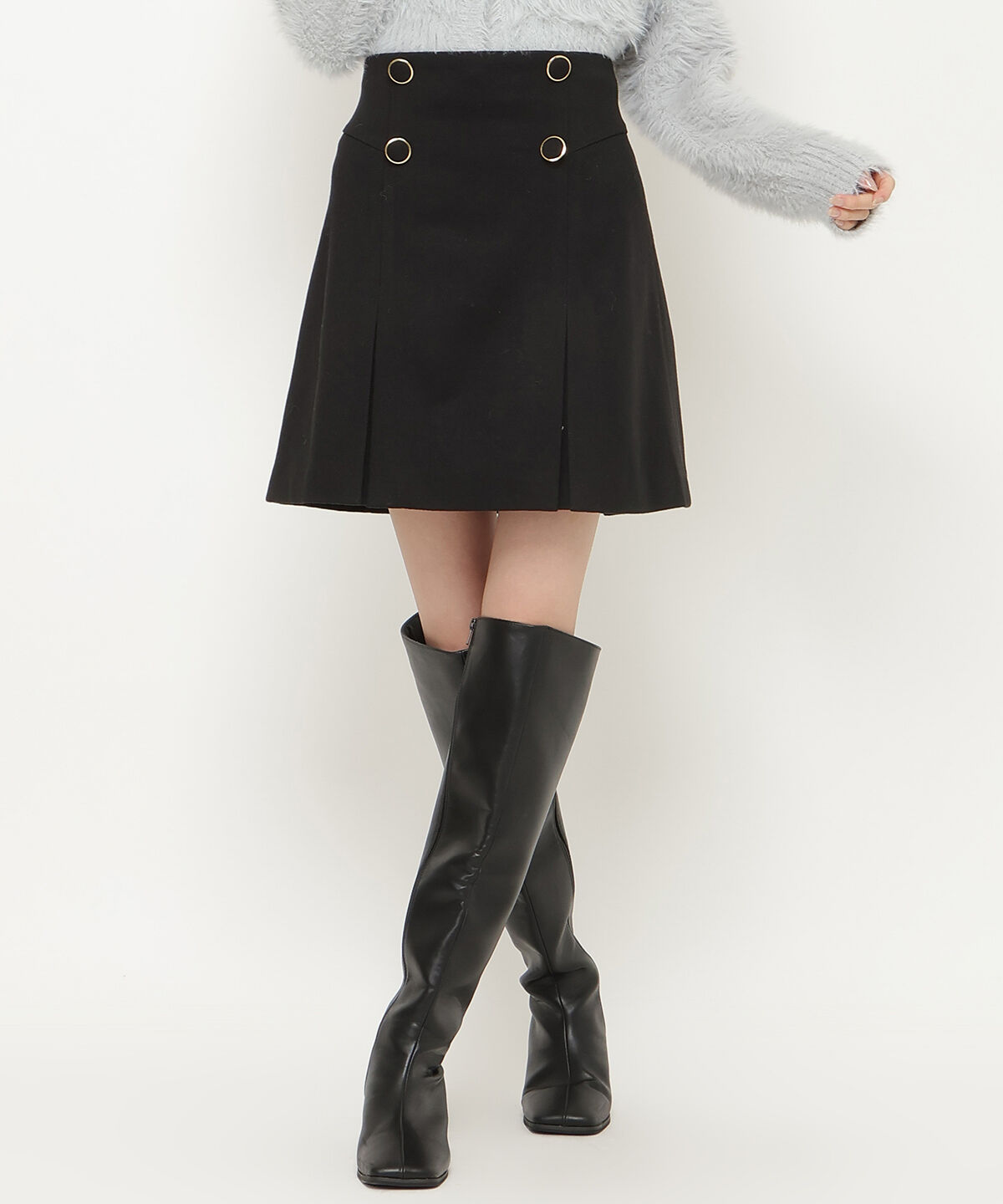 アンドクチュール「ツイードミニスカート」|台形|