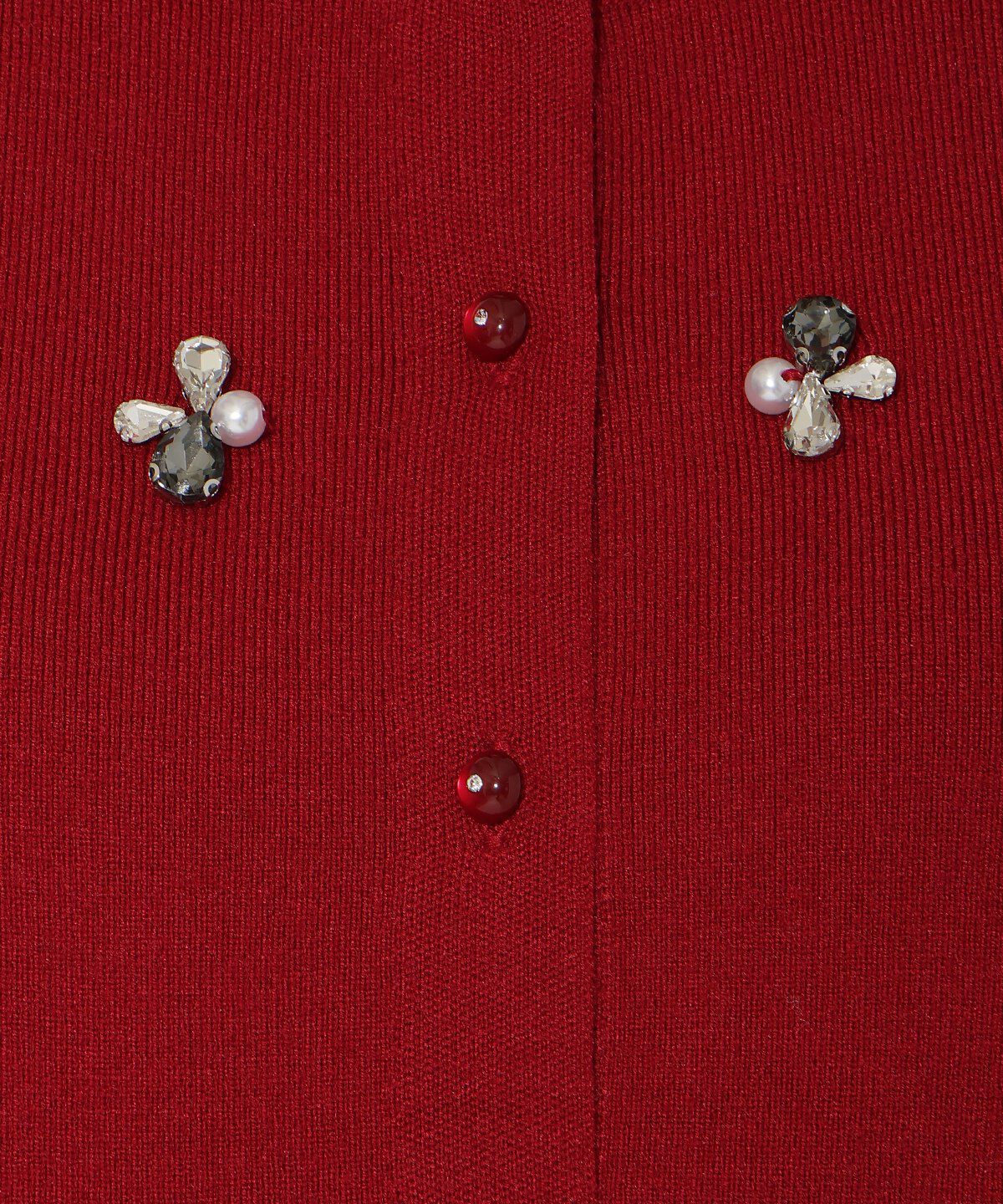 アンドクチュール「ビジュー&times;パールニットカーディガン」|カーディガン|