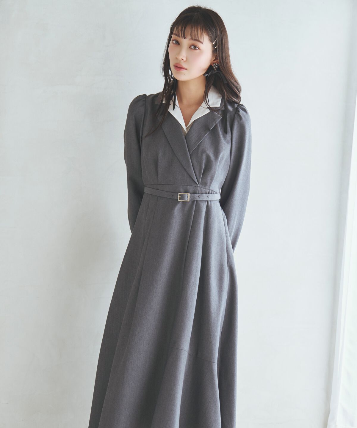 アンドクチュール「ダブルカラーワンピース」|ワンピース|