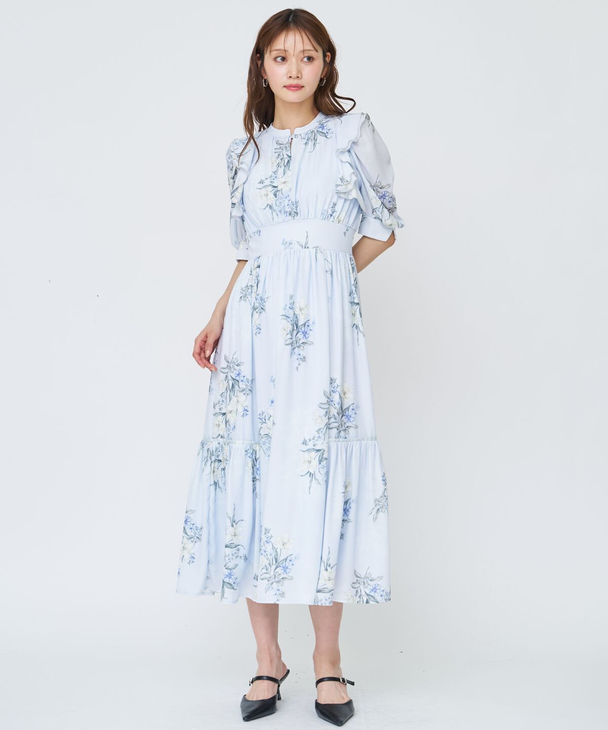 アンドクチュール「シャドーフラワーブーケワンピース」|ワンピース|