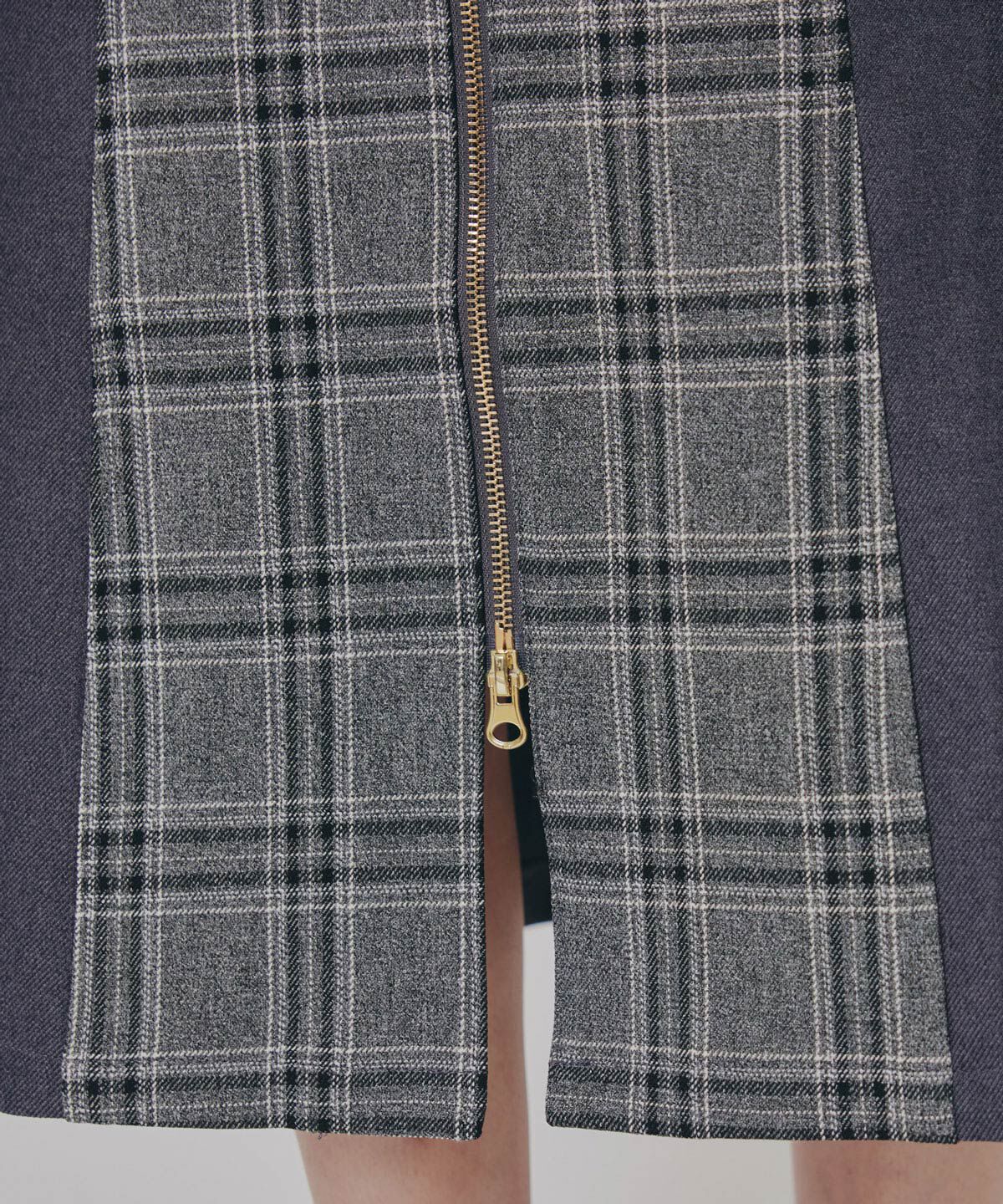 REDYAZEL「フロントジップバイカラーチェックワンピース」|ワンピース|