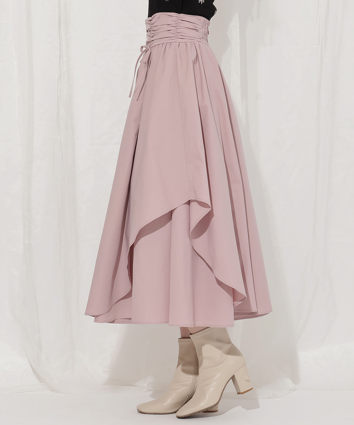 WILLSELECTION「ドロスト風リボンスカート」|フレア|