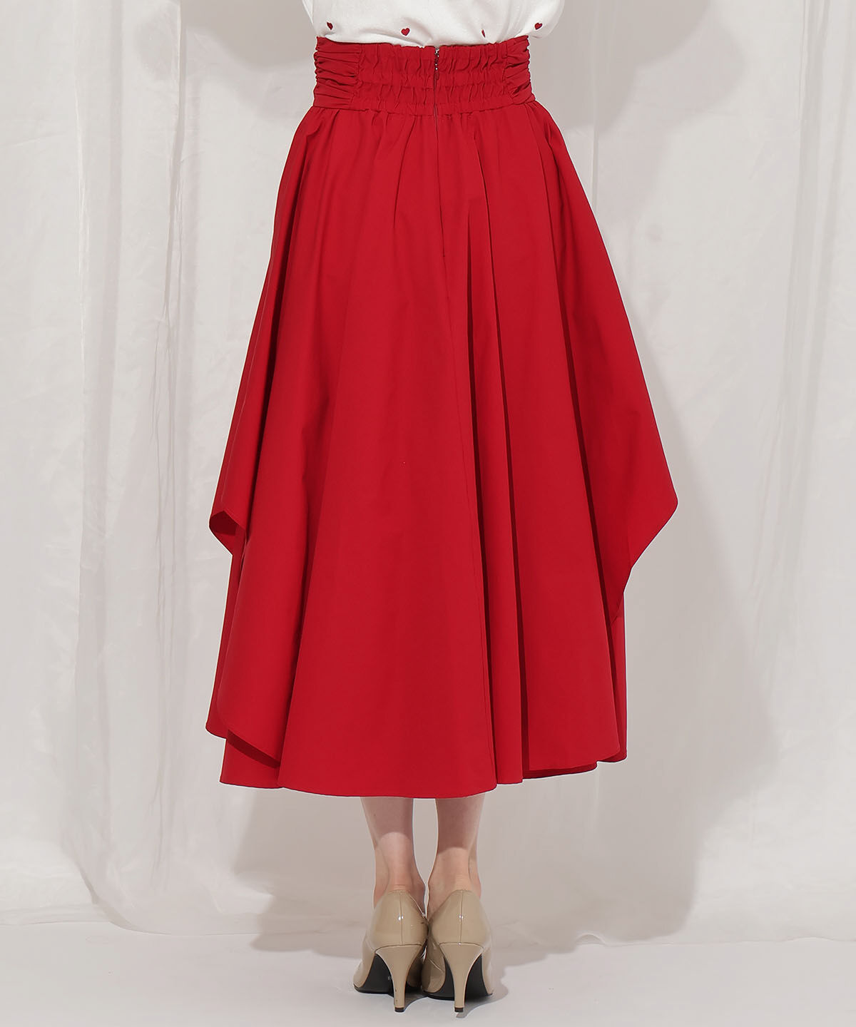 WILLSELECTION「ドロスト風リボンスカート」|フレア|