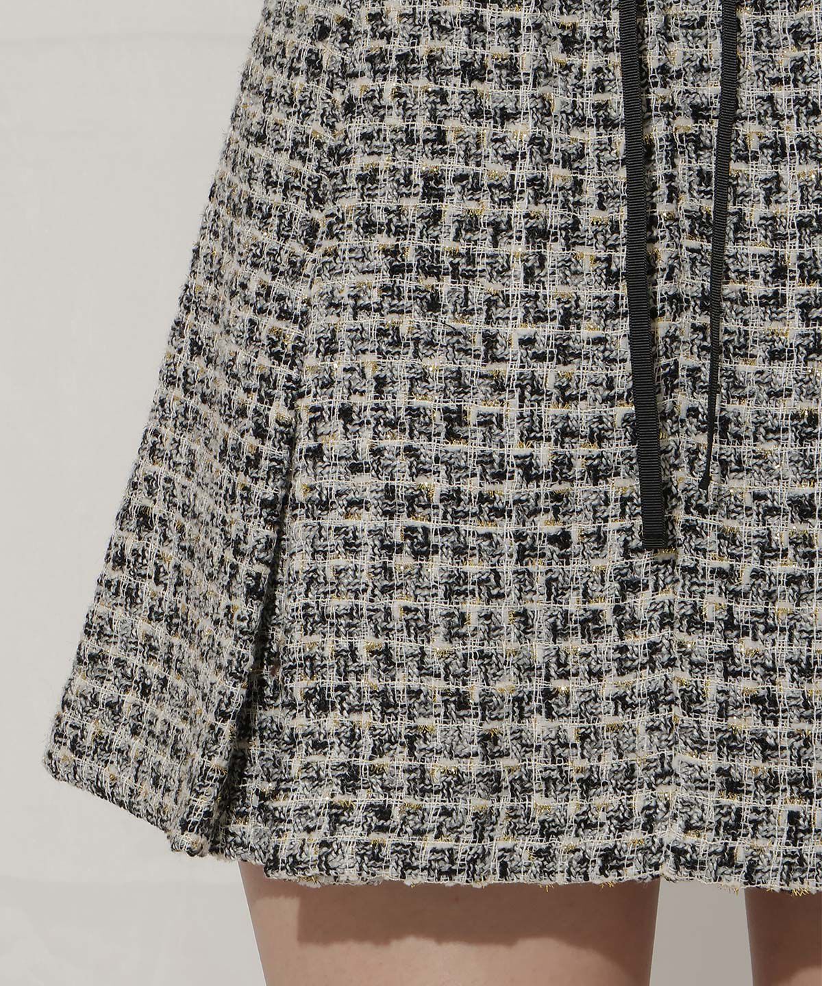 WILLSELECTION「ラメツイードミニスカート」|フレア|