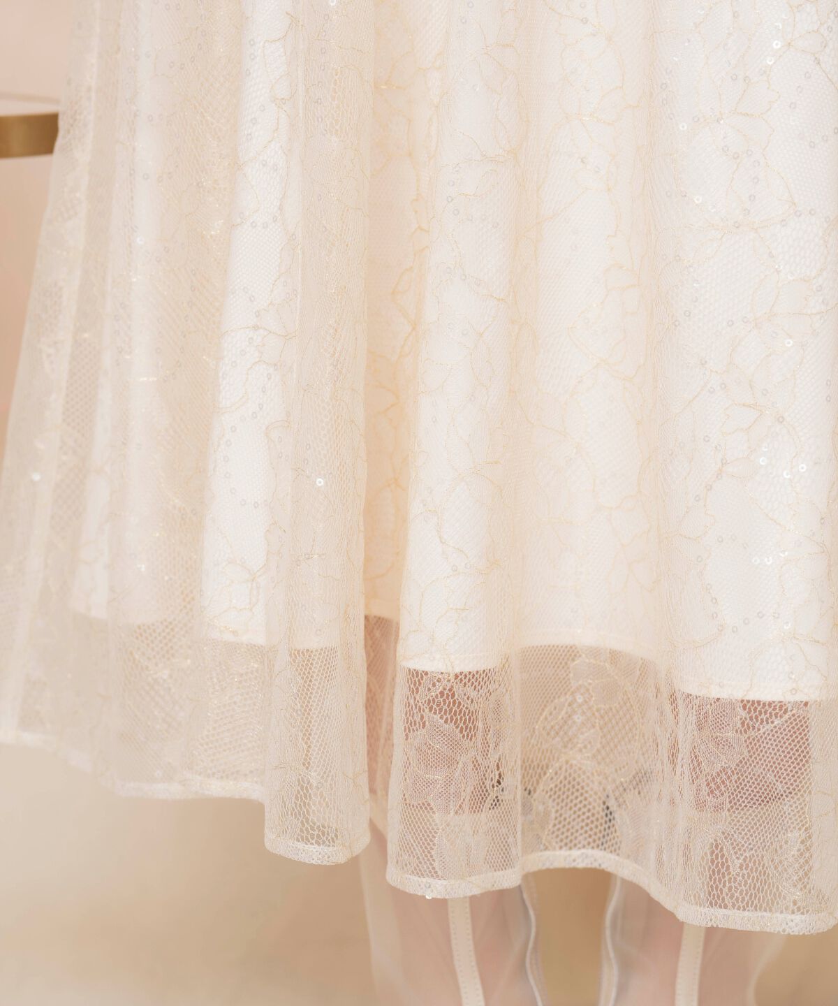 WILLSELECTION「スパンコール付きチュールスカート」|フレア|