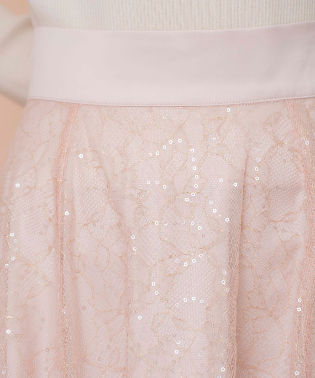 WILLSELECTION「スパンコール付きチュールスカート」|フレア|