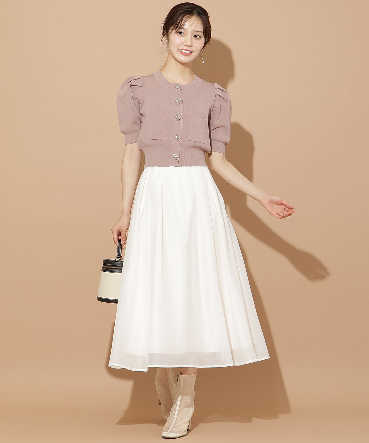 WILLSELECTION「オーガンジータックフレアスカート」|フレア|