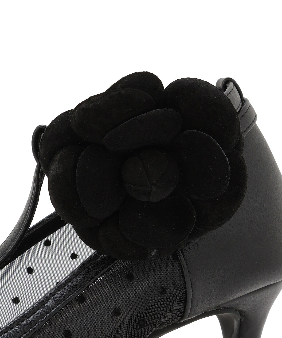 WILLSELECTION「フラワーモチーフドットチュールパンプス」|パンプス|