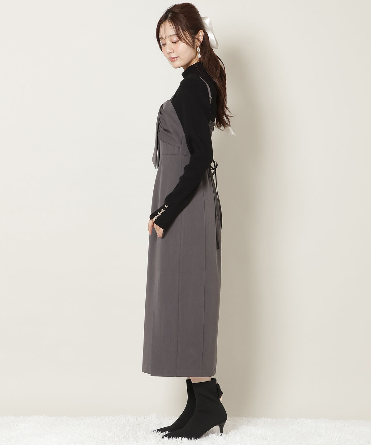 WILLSELECTION「リボンデザインIラインワンピース」|ワンピース|