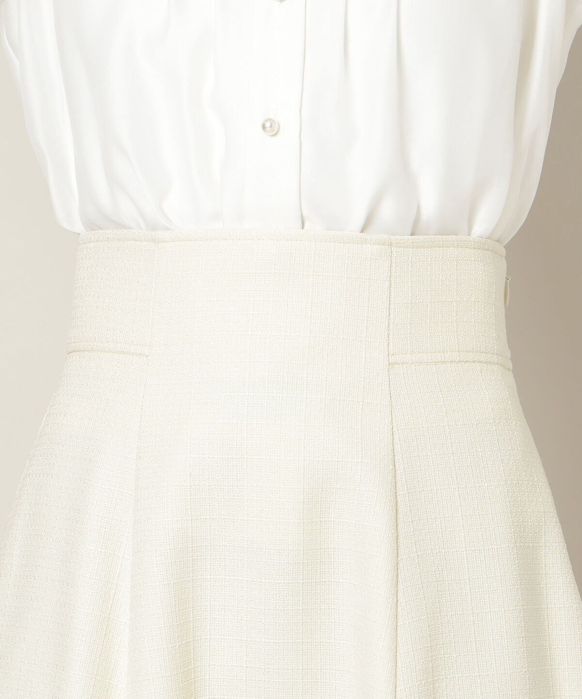 WILLSELECTION「ハイウエストツイードフレアスカート」|フレア|